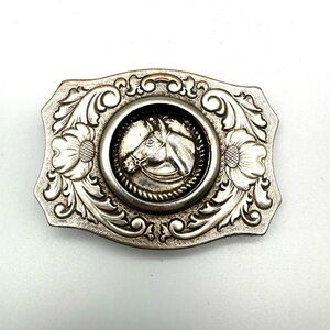 Chambers Belt Co. Detachable Horse Head Belt Buckle Silver-Tone